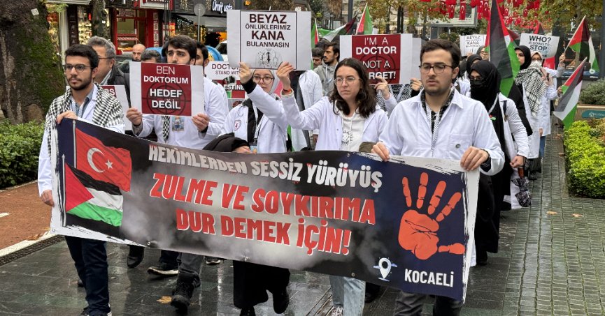 Hekimlerden, Gazze için “sessiz yürüyüş”