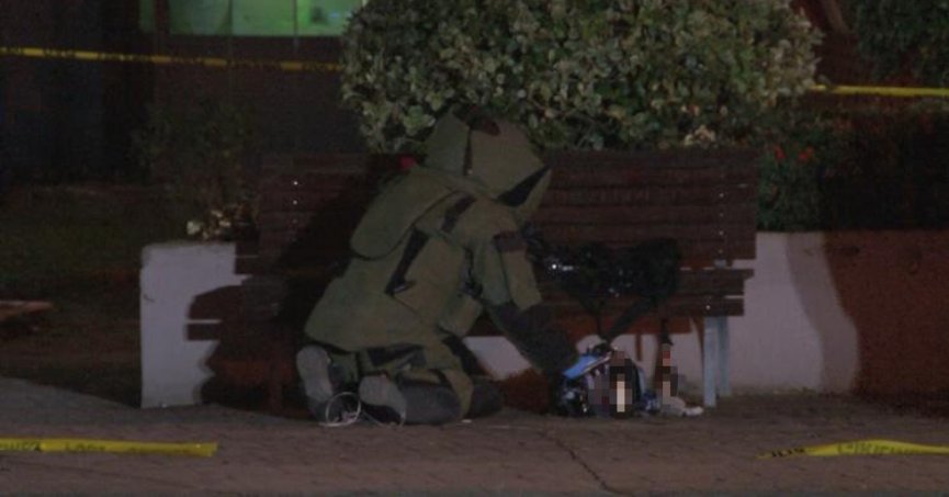 Banktaki şüpheli çanta fünye ile patlatıldı