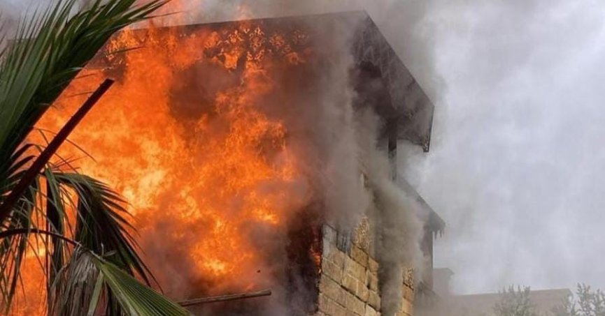 Dizi platosunda yangın çıktı