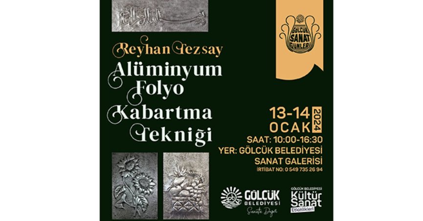 Gölcük’te iki günlük el sanatı eğitimi verilecek