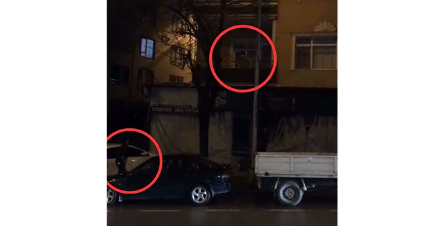 Hırsız tırmandığı balkonda yakayı ele verdi