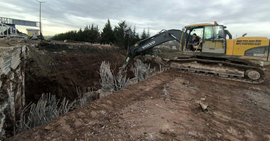 Stadyum bağlantı yolunda çalışmalar devam ediyor