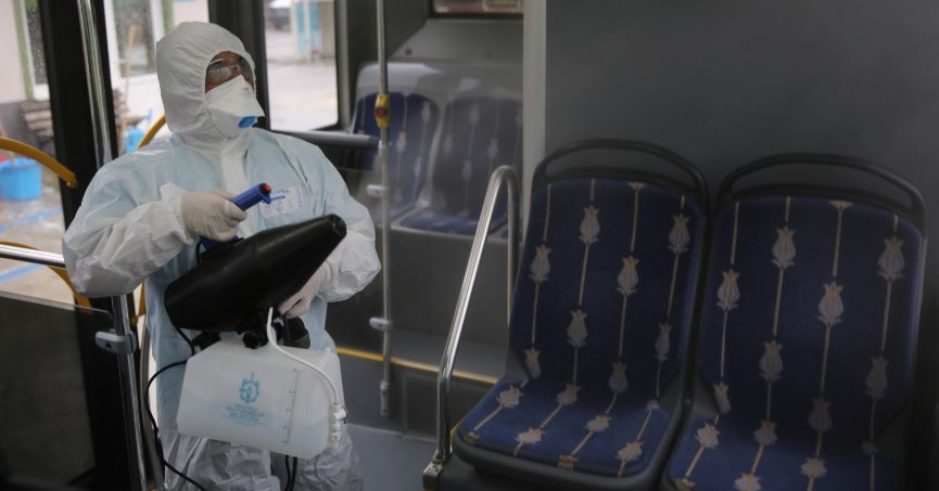 Büyükşehir otobüslerine nano gümüş dezenfekte