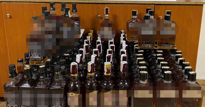 158 şişe kaçak içki ele geçirildi