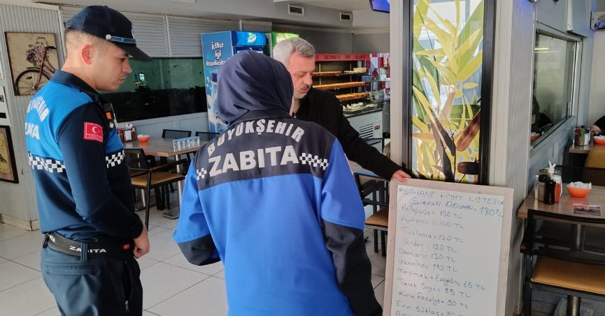 Zabıta’dan ‘fiyat listesi’ denetimi