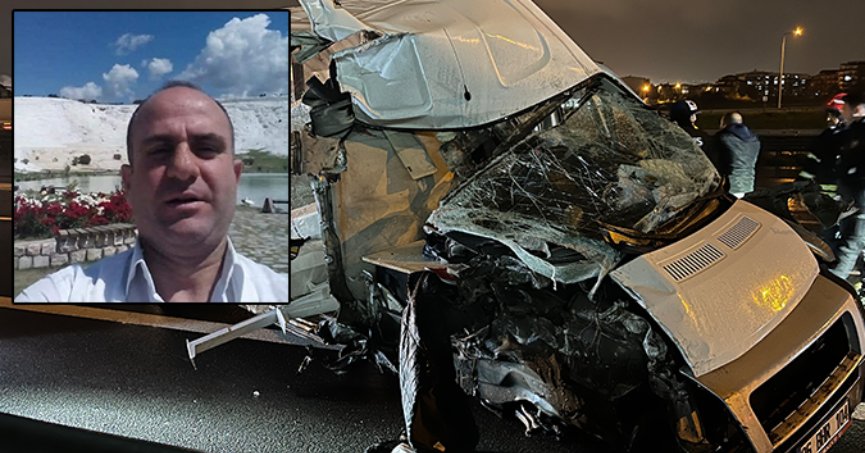 Tıra çarpan panelvan ikiye bölündü: 1 ölü