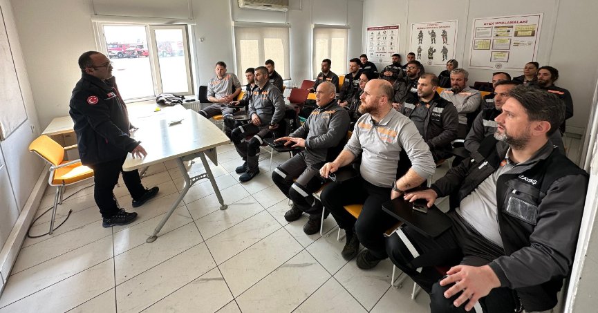 İtfaiyeden İZAYDAŞ’a arama kurtarma eğitimi