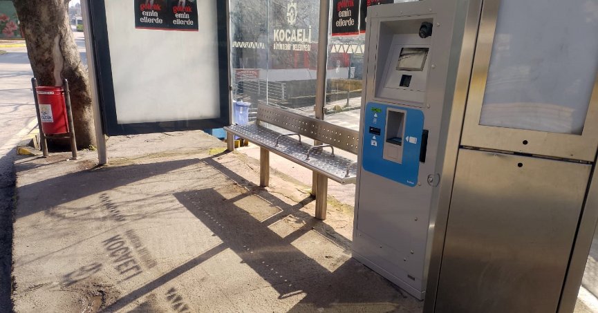 Dörtyol durağına kart dolum makinası konuldu