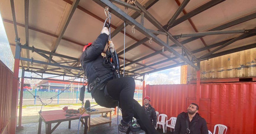 Büyükşehir İtfaiyesi’nden teleferik ekibine eğitim