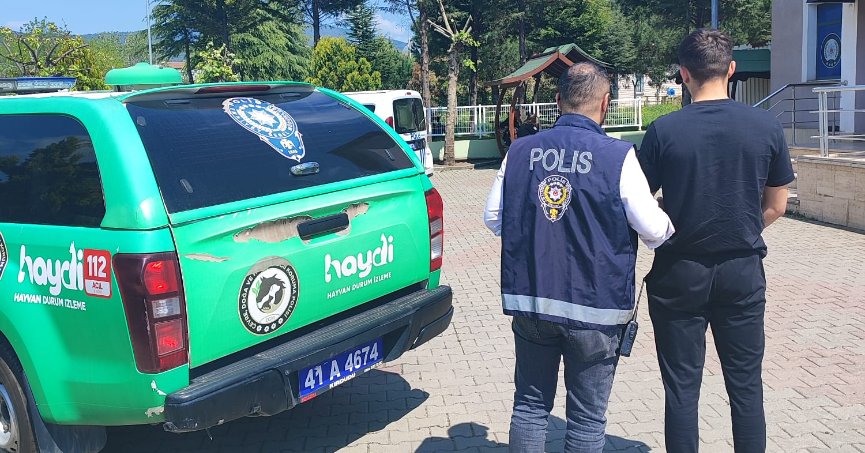 Köpeğe eziyet eden kişi yakalandı