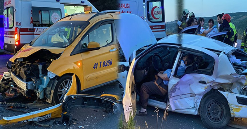 Otomobil ile taksi çarpıştı: 4 yaralı