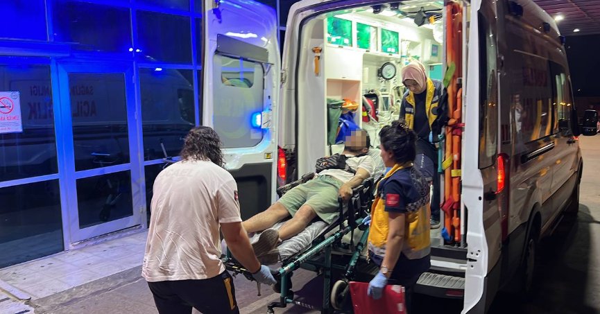 Motosikletli kurye köpeklerin saldırısı sonucu yaralandı