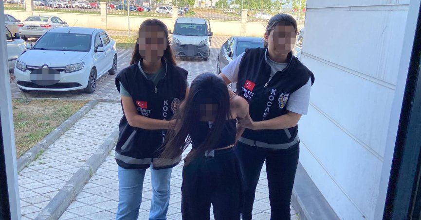 Genç kızları darp eden kadın maganda tutuklandı