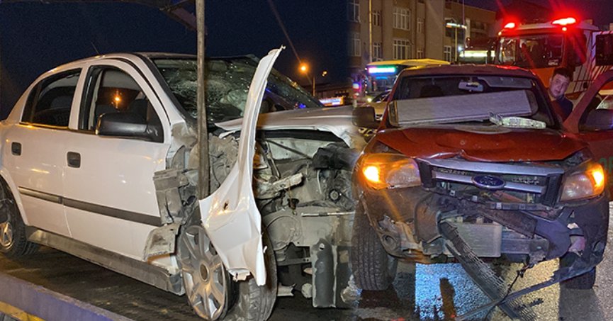 3 araç kazaya karıştı: 1 yaralı