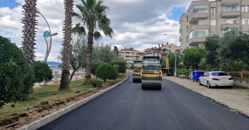Değirmendere’de üstyapı yenileme çalışması