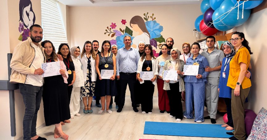 Gebe okulunda mezuniyet sevinci