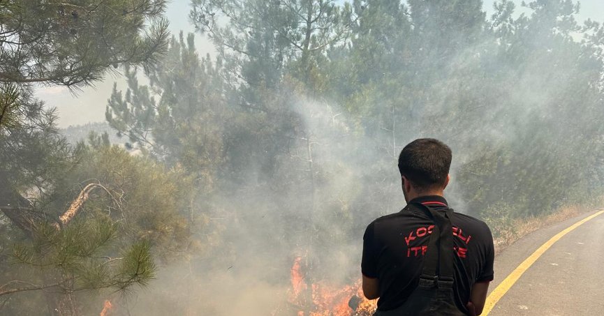 Kocaeli İtfaiyesi komşudaki yangına yardıma koştu