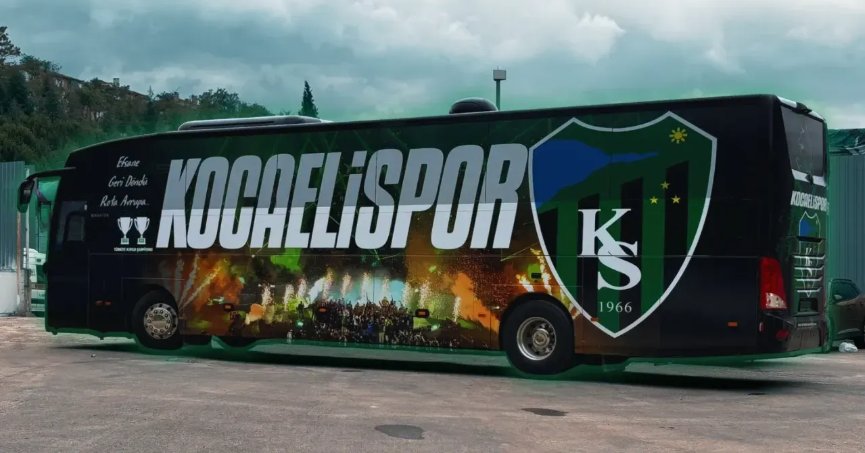 Kocaelispor otobüsünün tasarımı yenilendi