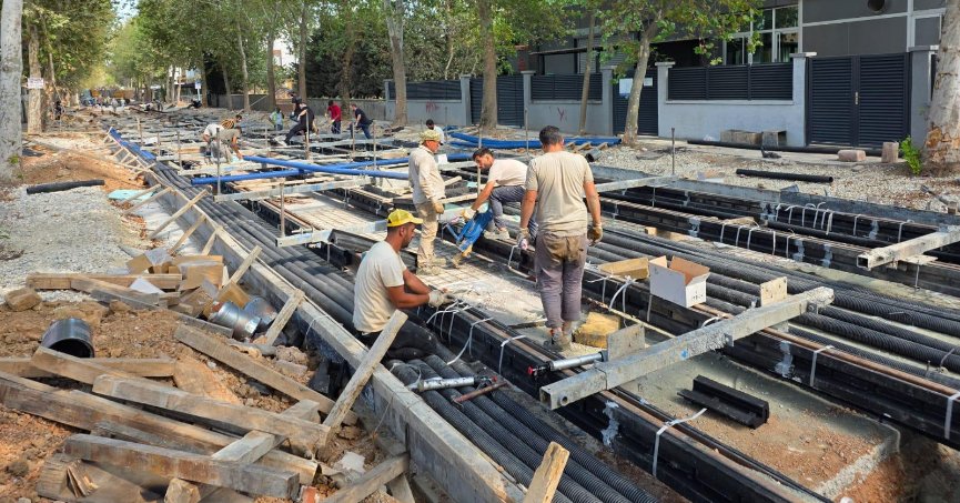 Alikahya tramvay hattında yoğun tempo