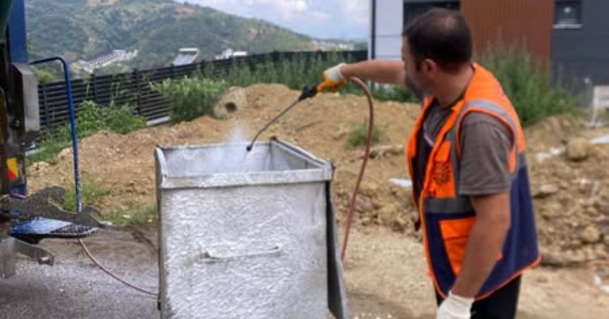Konteyner dezenfeksiyon çalışmaları sürüyor