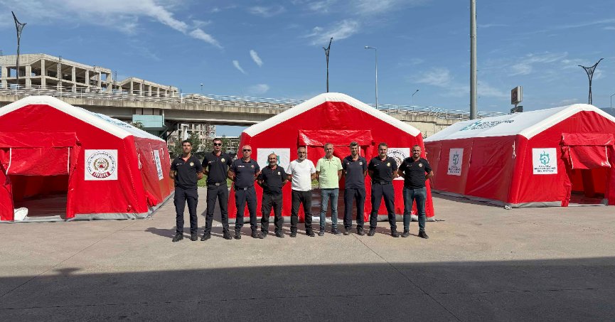 Büyükşehir İtfaiyesi’ne çadır desteği