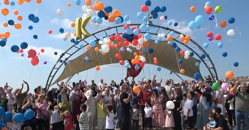 Lösemiyi yenen Kağan için balonlar uçuruldu