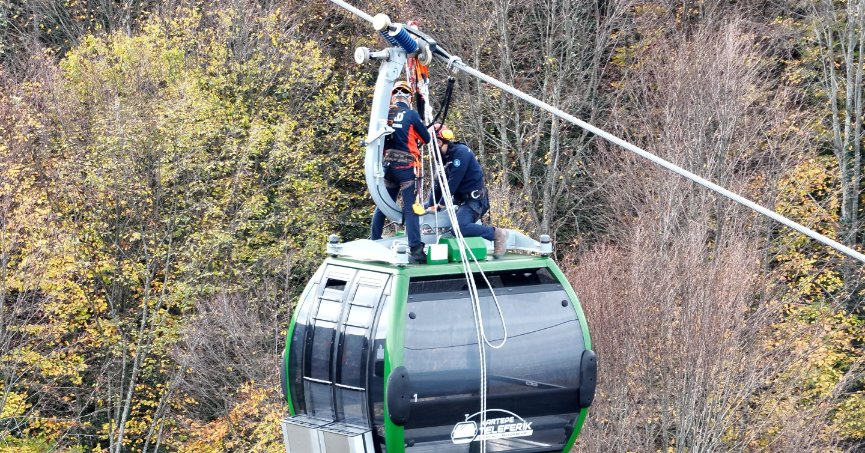 Kartepe Teleferik’te gerçeği aratmayan tatbikat