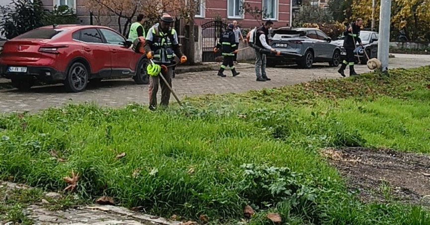 Ot kesme çalışması sürüyor