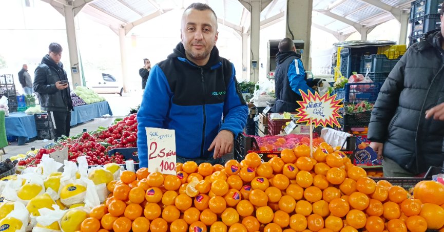 Pazarda narenciye ürünlerine ilgi yoğun