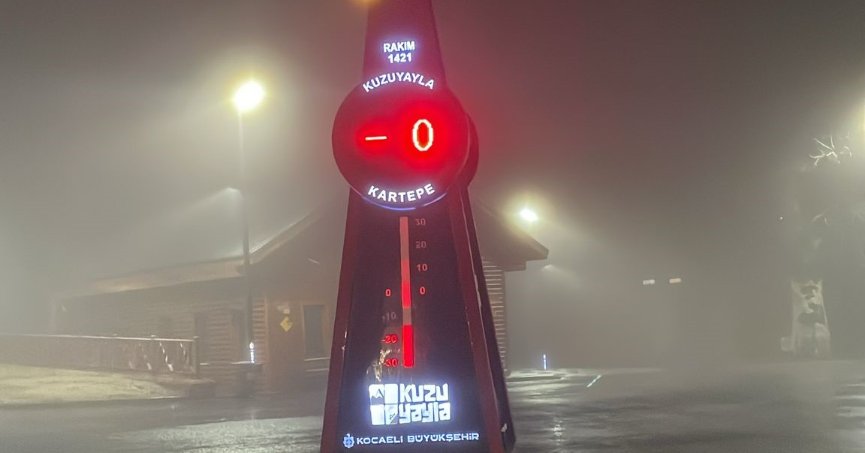 Kartepe Kuzuyayla’ya kar yağdı