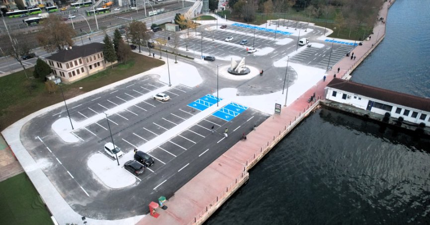 İskele otoparkı hizmete girdi