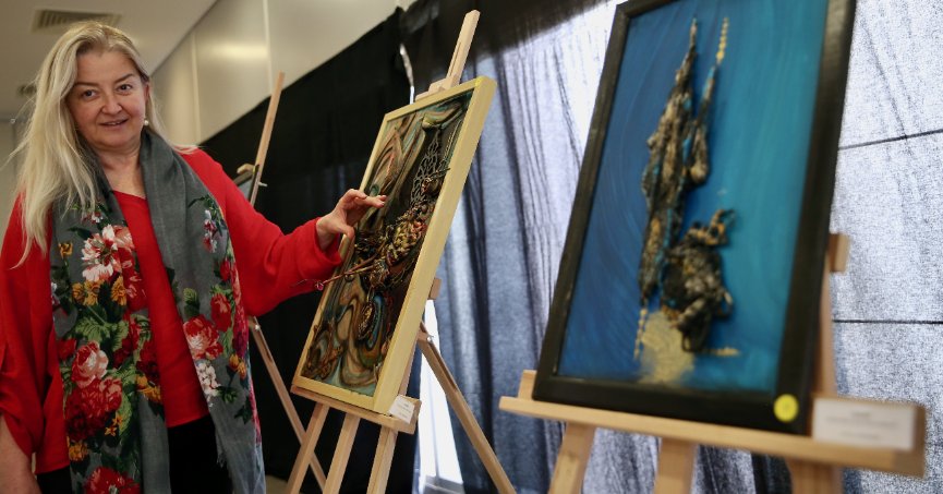 Sanayi atıklarından eserler yaptılar