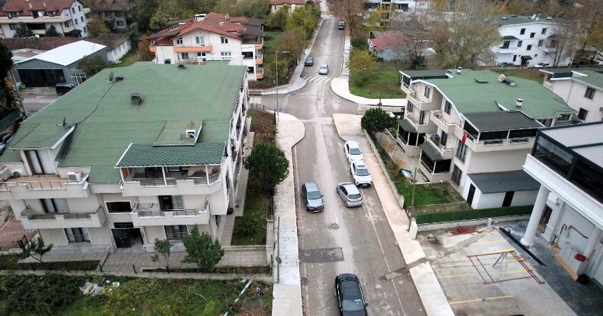 Başiskele sahilinde üstyapı çalışması