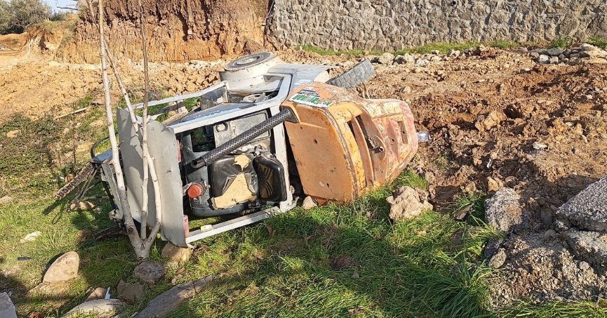Devrilen forkliftin sürücüsü öldü