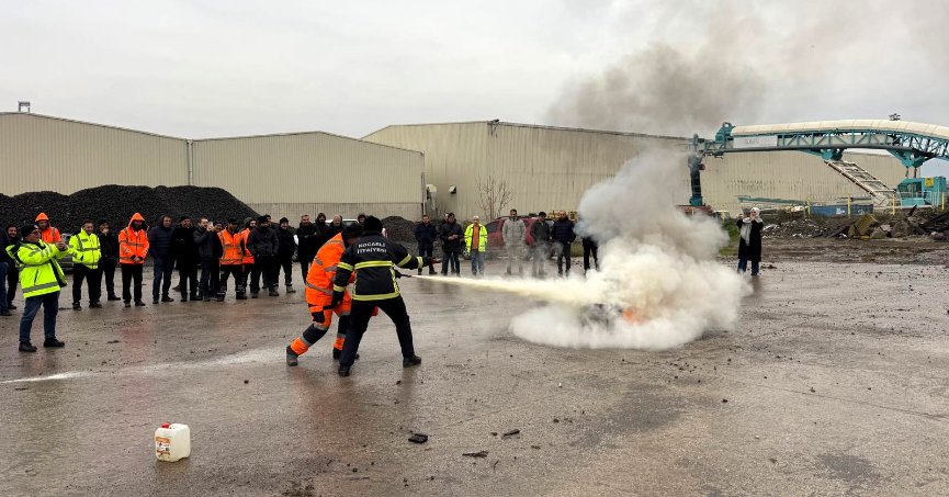 İtfaiyeden TCDD’ye yangın eğitimi
