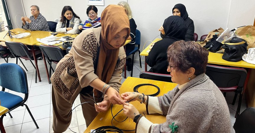 Geleneği yaşatan atölye çalışması