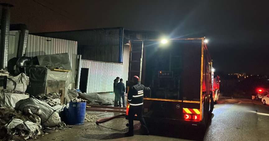 Metal işleme atölyesinde korkutan yangın