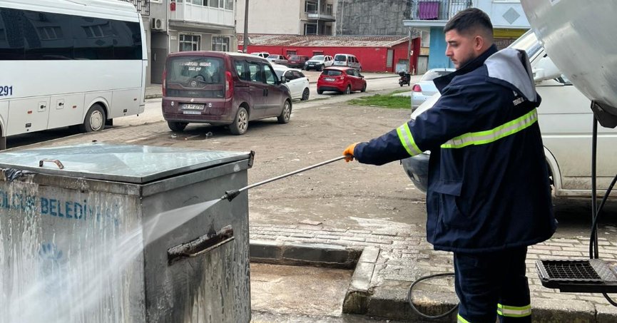 Konteynerlerde dezenfeksiyon çalışması