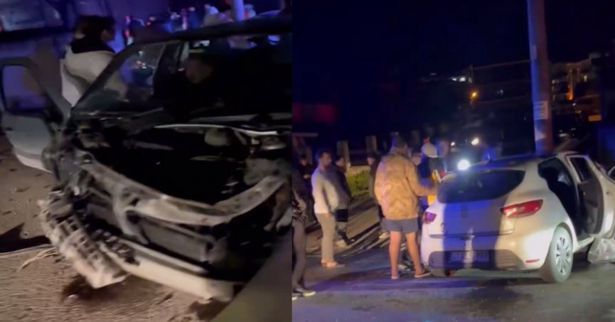 Kavşakta otomobiller çarpıştı: 4 yaralı