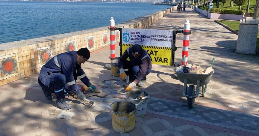 Değirmendere sahilinde hummalı çalışma