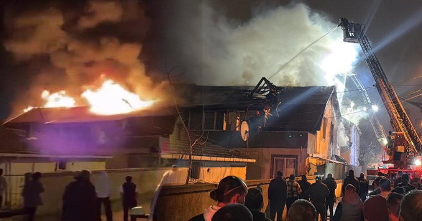 Elektrikli ısıtıcı evi alev alev yaktı