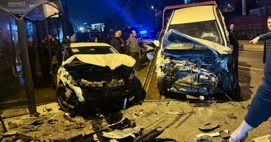 5 aracın karıştığı kazada 1 yaralı