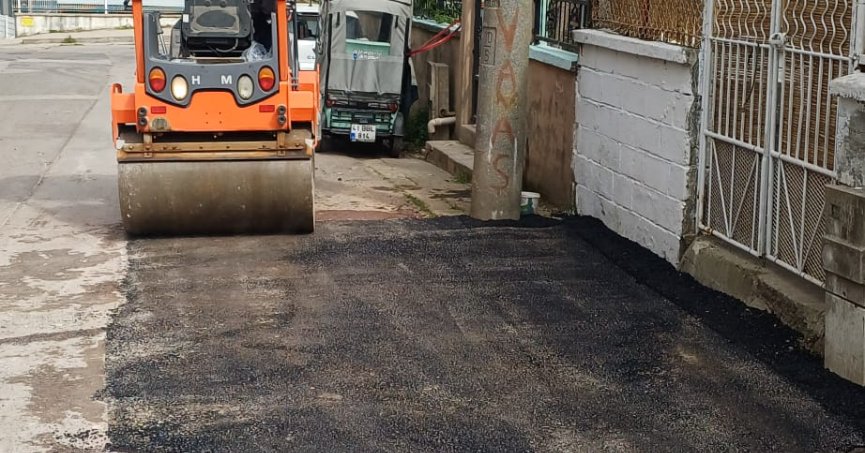 Üstyapı çalışmaları hız kesmiyor