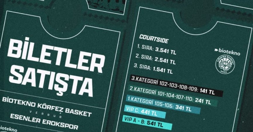 Körfez Basket’den bilet duyurusu