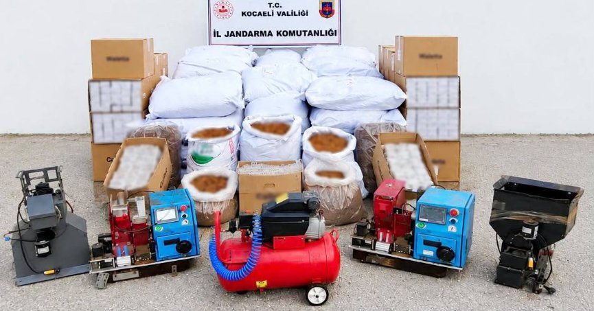 2 milyon 450 bin liralık tütün ve makaron ele geçirildi