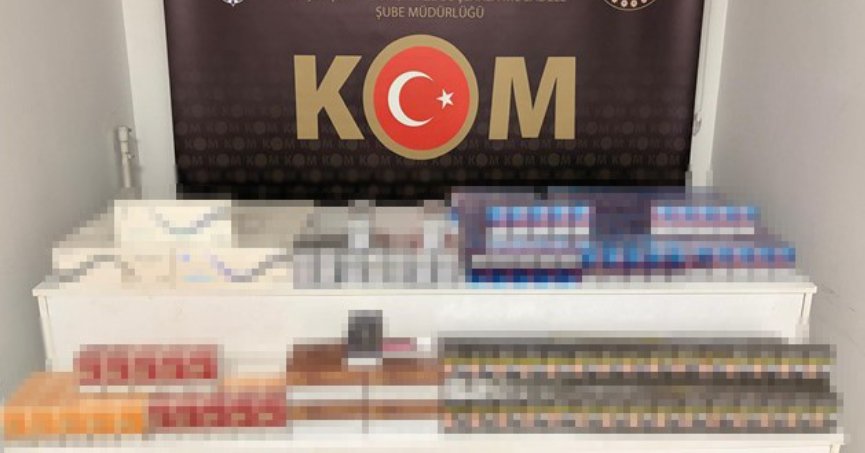 Bin 410 paket kaçak sigara ele geçirildi