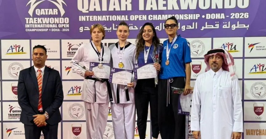 Milli taekwondocu Doha’da kürsüye çıktı