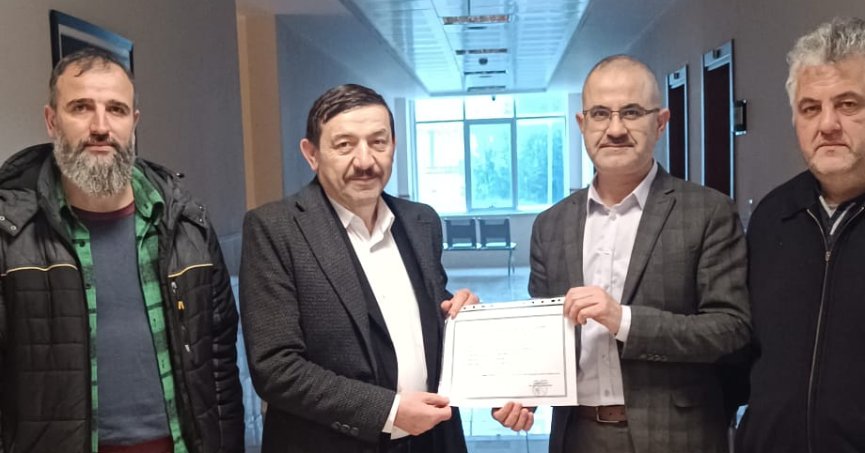 Başkan Temel, mazbatasını aldı