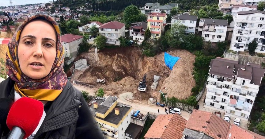 5 bina boşaltıldı, mahalleli isyan etti