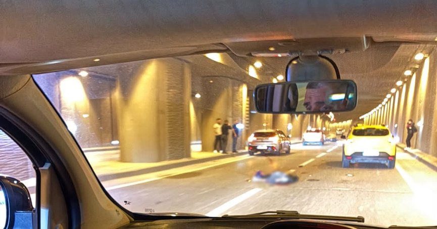 Tünelde motosiklet kazası: 1 ölü